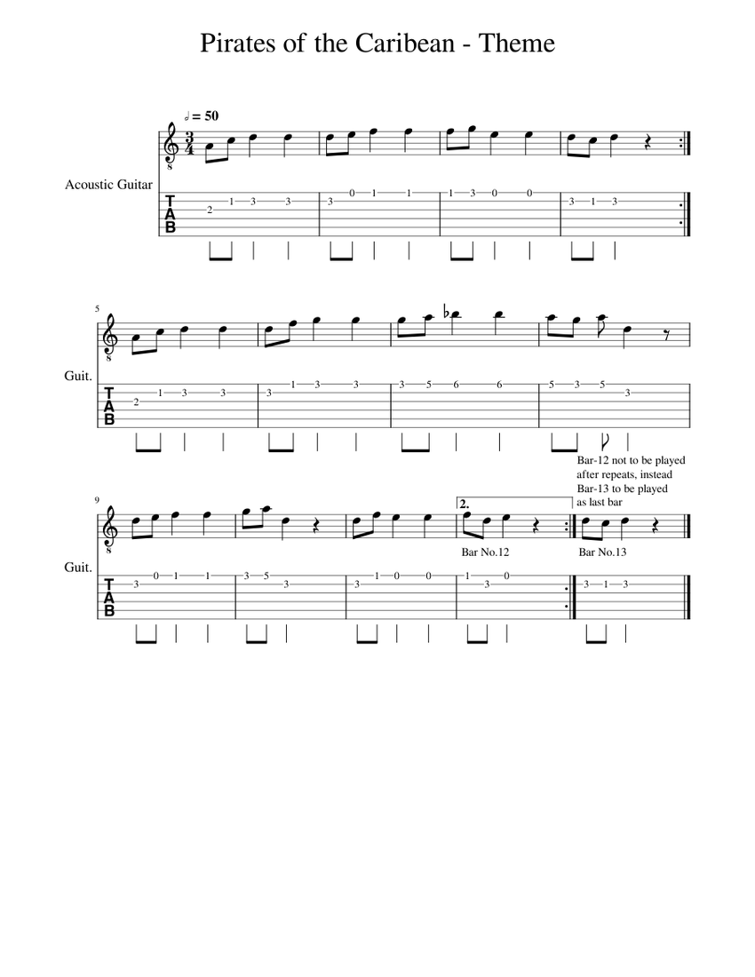 【吹奏楽譜】PIRATES OF THE CARIBBEAN Pirates of the Caribbean (accordion) Sheet Music for Piano