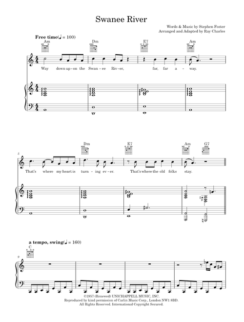 Swanee River Rock - Hugh Laurie (Piano-Vocal-Guitar (Piano Accompaniment))