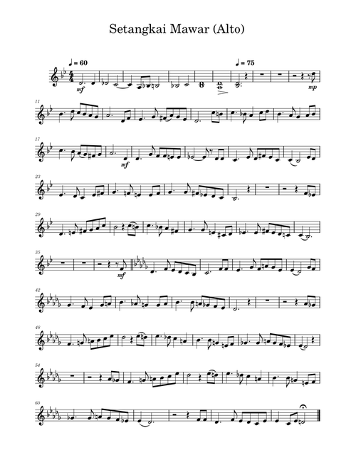 Setangkai Mawar  (Alto)