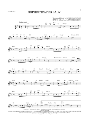 Play Official version of Sophisticated lady Sheet Music by Duke