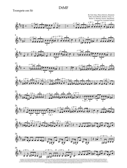 Dtmf (Arr. Leonardo Santoro) - Bad Bunny (Trumpet Solo)