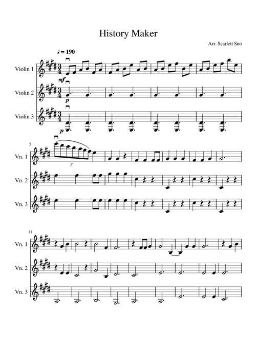 History Maker - Violin Trio
