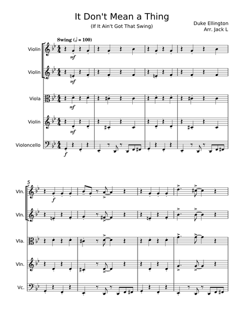 It don't mean a thing - Duke Ellington