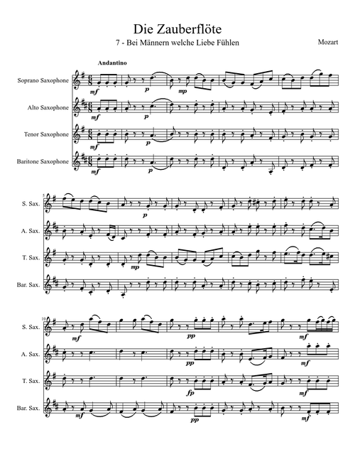Die Zauberflöte - VII Bei Männern welche Liebe Fühlen
