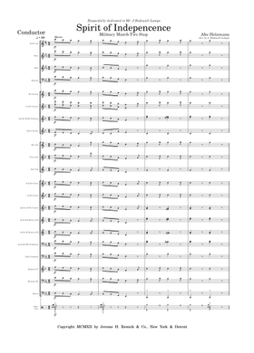 ● 吹奏楽楽譜 ロースト / Spirit of Independence Free Spirit Of Independence by Abe Holzmann sheet music | Download