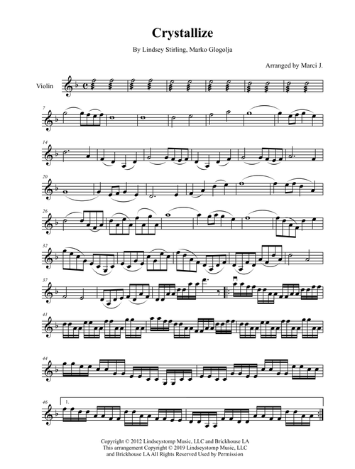Crystallize (Arr. Marci) - Lindsey Stirling (Violin Solo)