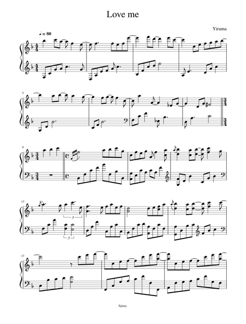 "Love me" - Yiruma by Epiary