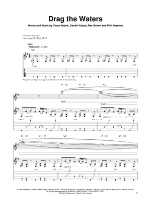 Play Official version of Cemetery gates Sheet Music by Pantera for