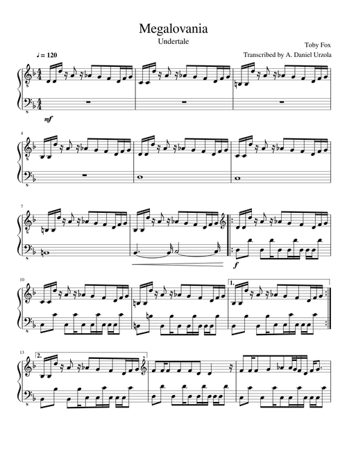 Undertale - Megalovania [Piano]