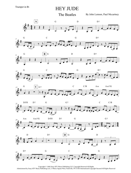 Hey Jude (Arr. Leo Silva) - The Beatles (Trumpet Solo)
