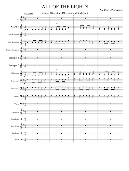 ALL OF THE LIGHTS *Marching Band Arrangement