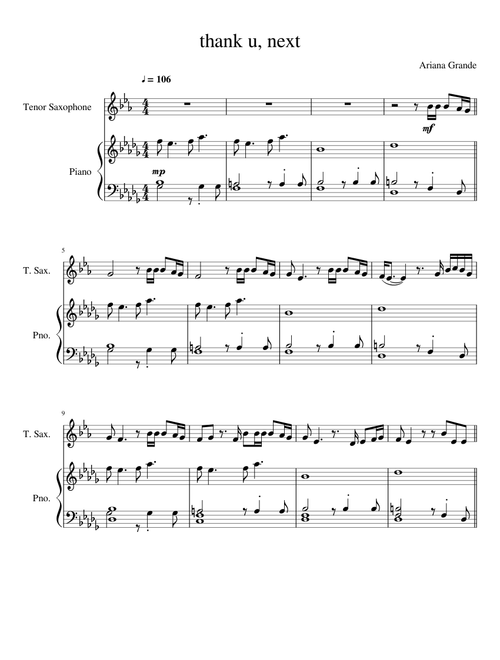 Thank u next Tenor Sax
