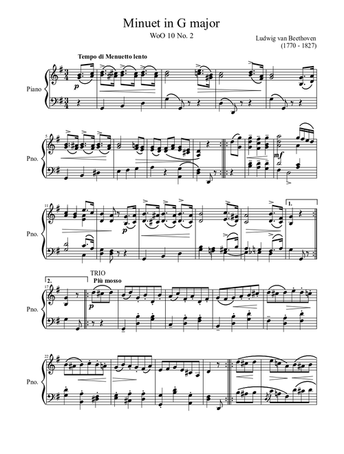 Minuet in G Major