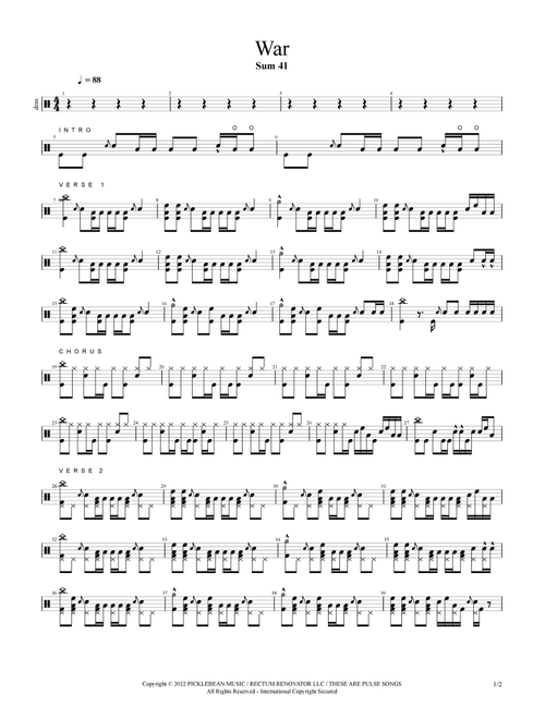 War (Arr. Cyril Mayer) - Sum 41 (Drums)
