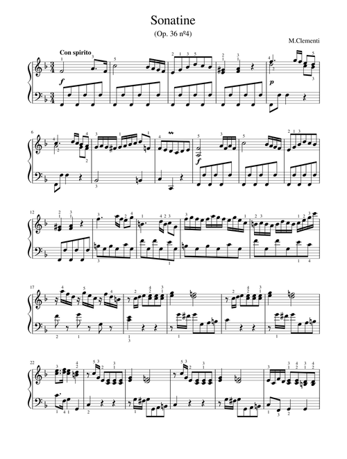 Sonatine F Major (Op.36 nº4) Muzio Clementi
