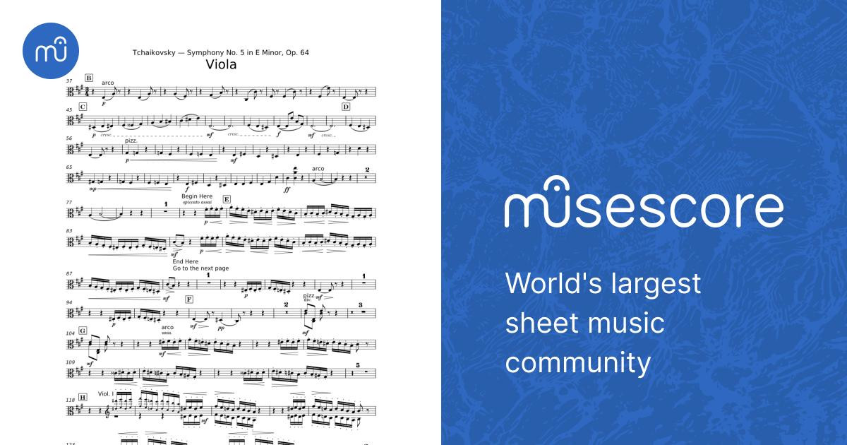 Symphony No.5, Op.64 - Pyotr Ilyich Tchaikovsky Sheet Music for