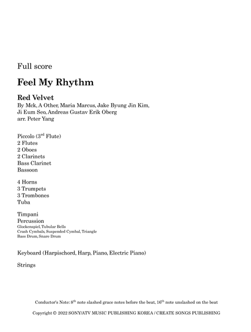 Feel My Rhythm (Arr. Peter Yang) - Red Velvet (Full Orchestra)