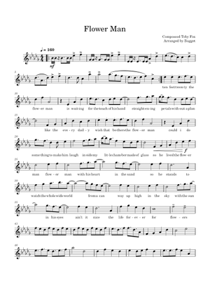 Flower Man - DELTARUNE Chapter 5 – Toby Fox Sheet Music for Piano (Solo ...