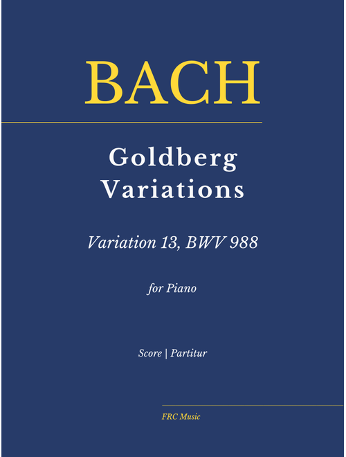 J.S. Bach Goldberg Variations, BWV 988 Var.13 (as played by Víkingur Ólafsson) (Arr. Flavio Regis Sudario Cunha) - Johann Sebastian Bach and Víkingur Ólafsson (Piano Solo)