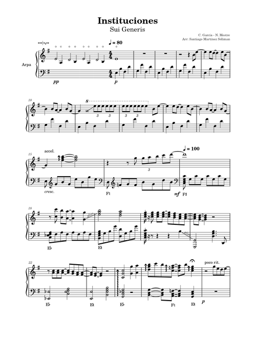 Instituciones – Sui Generis (arpa solista)
