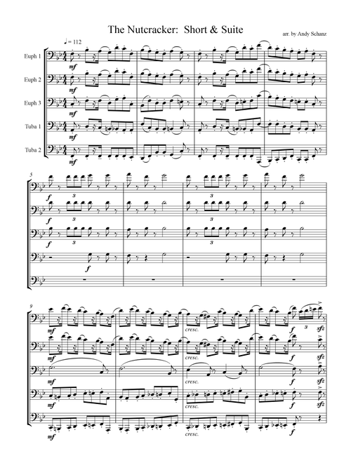 The Nutcracker: Short & Suite (Arr. Andy Schanz) - Pyotr Ilyich Tchaikovsky (Brass Ensemble)