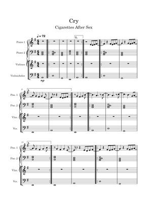 Cry – Cigarettes After Sex Sheet Music and Tab for Bass guitar (Solo)
