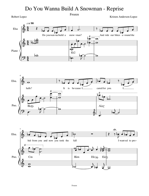 Do You Wanna Build A Snowman - Reprise - Frozen (Vocals)