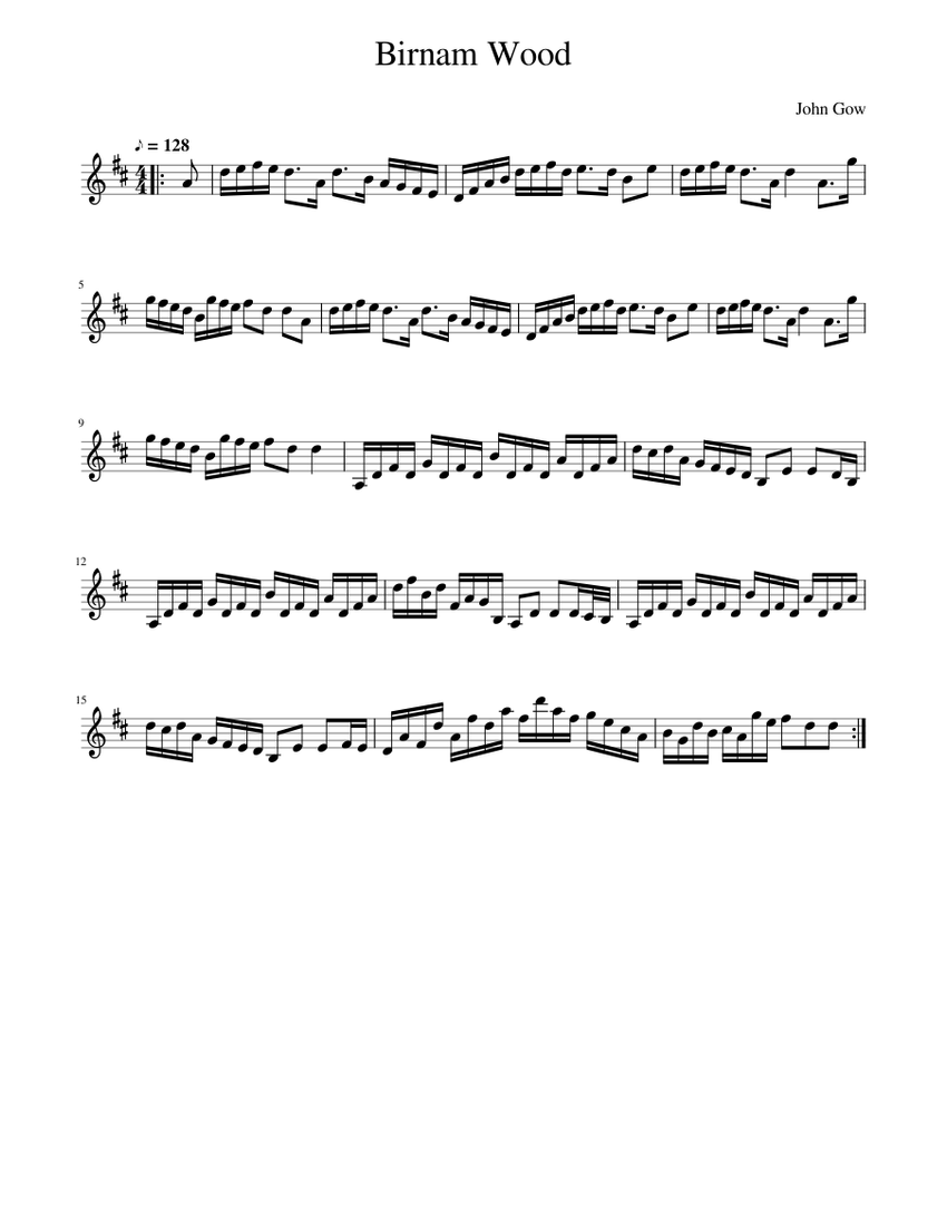 John Gow Birnam Wood Sheet music for Piano (Solo)