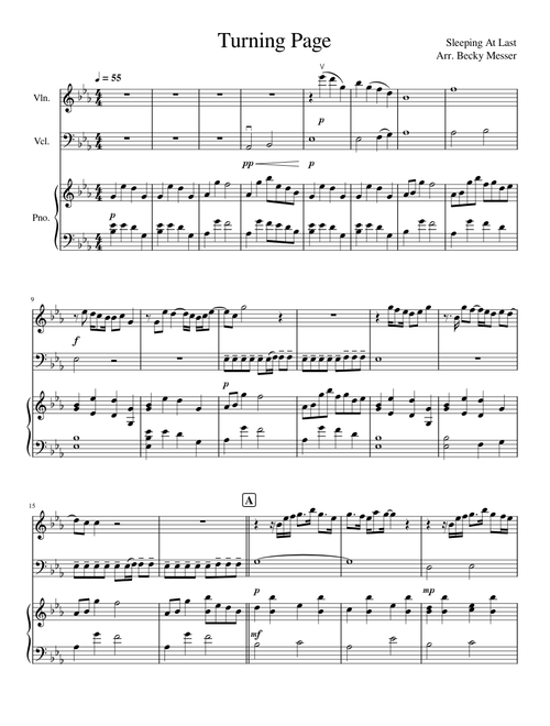 Turning Page (Piano, Violin, Cello trio)