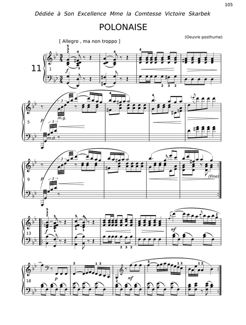 Polonaise in G-flat Minor, Op. Posth B. 1 No. 11