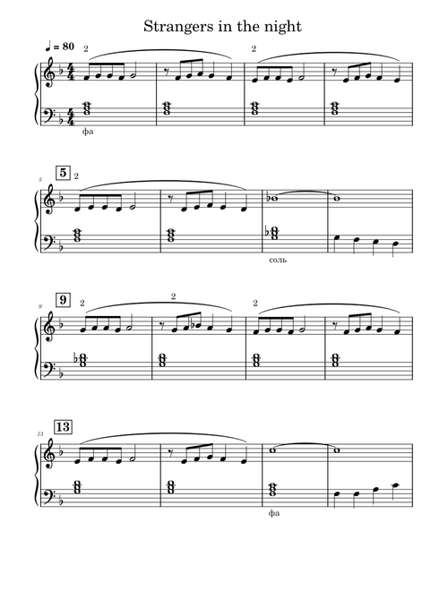 Strangers in the night easy 11