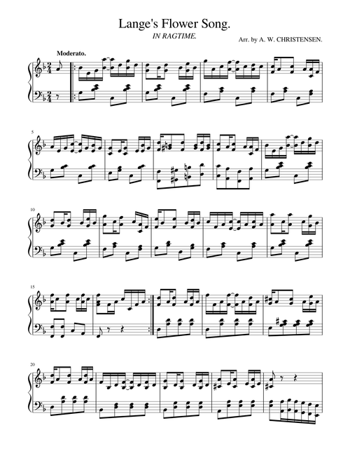 Lange's Flower Song (1909)