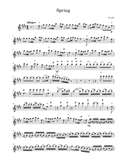 The Four Seasons - Spring – Antonio Vivaldi