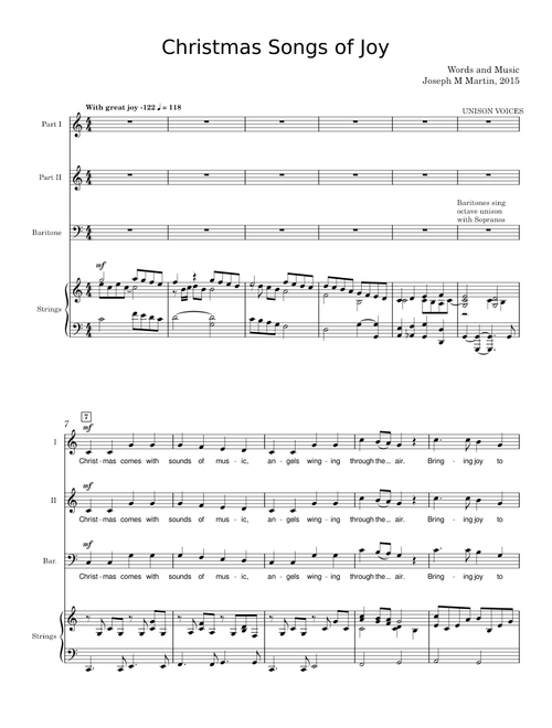 Christmas Songs Of Joy  (Joseph Martin )