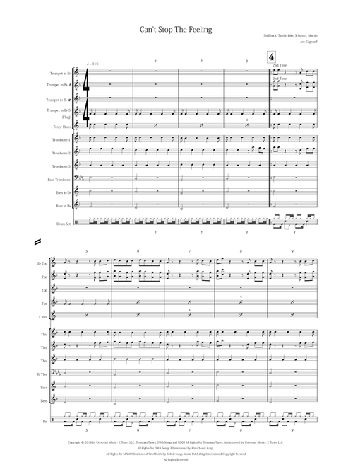 Can't Stop The Feeling! (Arr. Jack Capstaff) - Justin Timberlake (Brass Band)