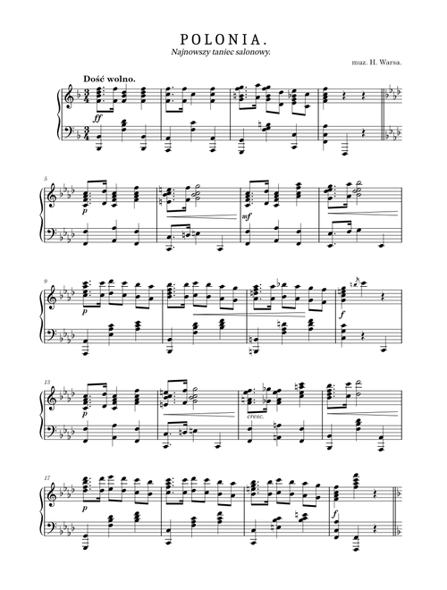 Polonia – Henryk Wars (Henry Vars) (1929)