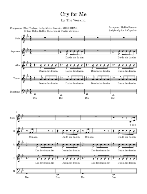 Cry For Me – The Weeknd