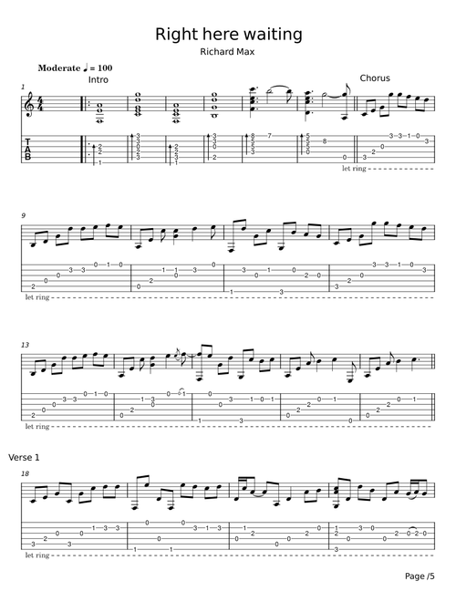 Right here waiting - Richard Max