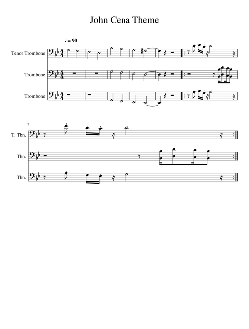 John Cena Theme - Trombone