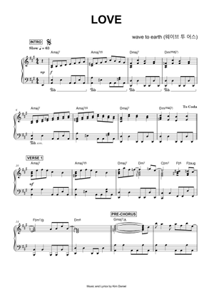Love – Wave to Earth Sheet Music for Piano (Solo) | MuseScore.com