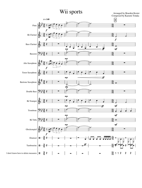 Wii Sports Main Theme (For Concert Band)