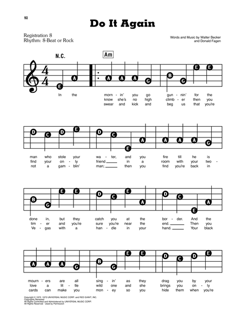 Do It Again - Steely Dan (E-Z Play Today)