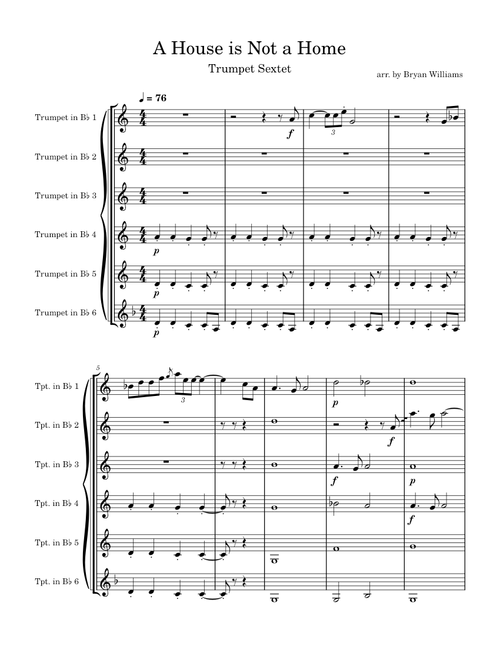 The Beat My Heart Skipped – The Blue Devils, A House is Not A Home - Trumpet Sextet