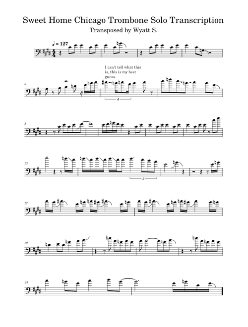 Sweet Home Chicago (Trombone Solo) – The Blues Brothers