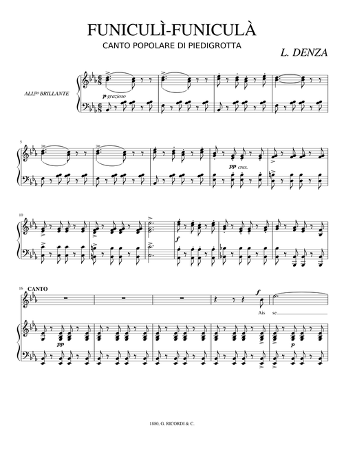Funiculì, Funiculà (1880)