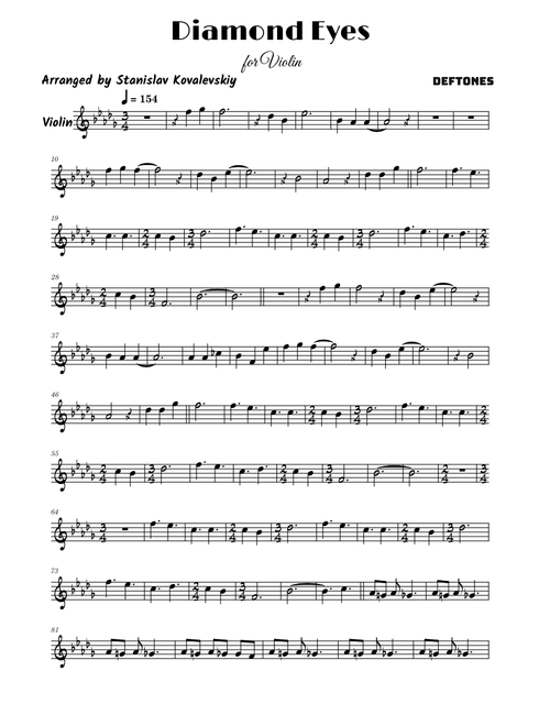 Diamond Eyes – Deftones (Violin Cover by Stanislav Kovalevskiy)