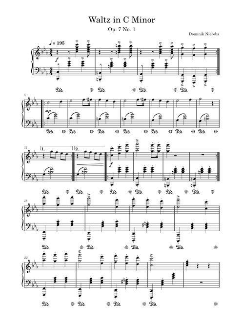 Waltz in C Minor, Op. 7 No. 1