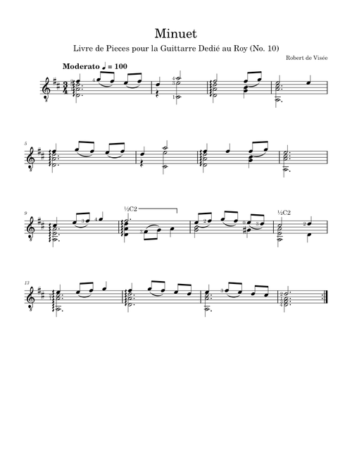 Minuet in D - Robert de Visée