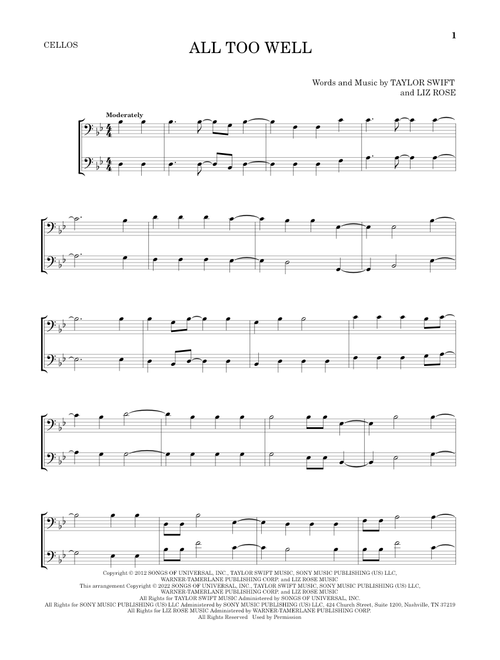 All Too Well - Taylor Swift (Cello Duet)