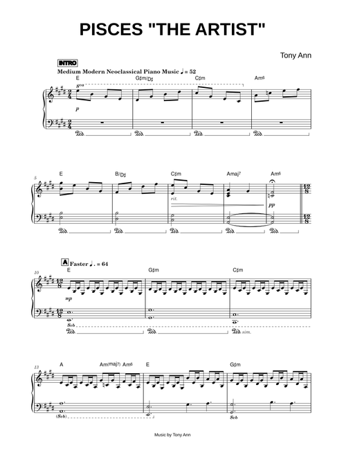PISCES "The Artist" - Tony Ann (Piano)
